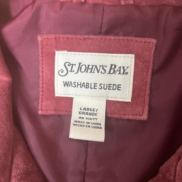 Woman's Dusty Rose Washable Suede Blazer Cottagecore Western Americana Chic LG - Picture 3 of 8